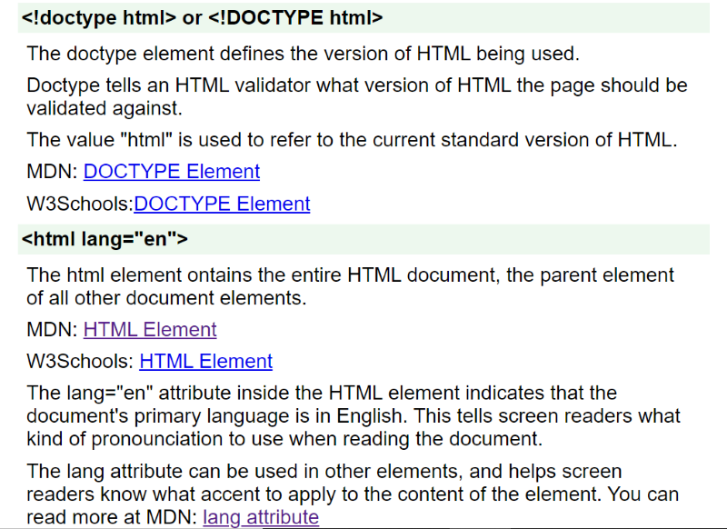 part of the list of minimal html elements