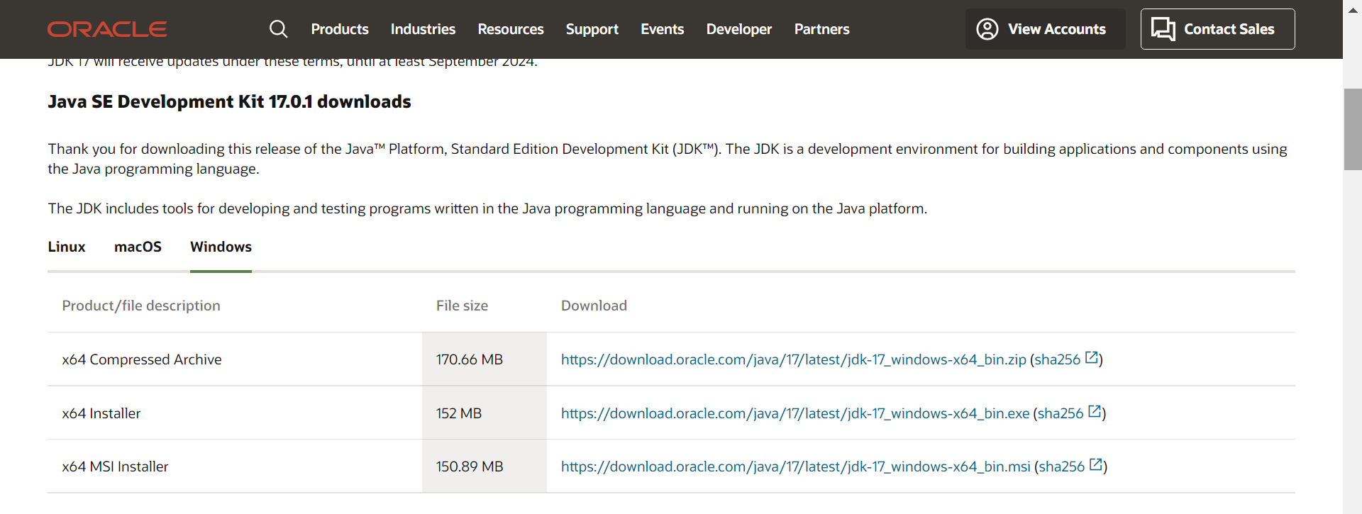 the main Java SE downloads page showing the heading Java Platform Standard Edition, and below that is the link to Java SE 14