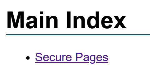 the main index page