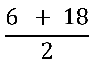 fraction with the expression 6 plus 8 as numerator and the value 2 as denominator