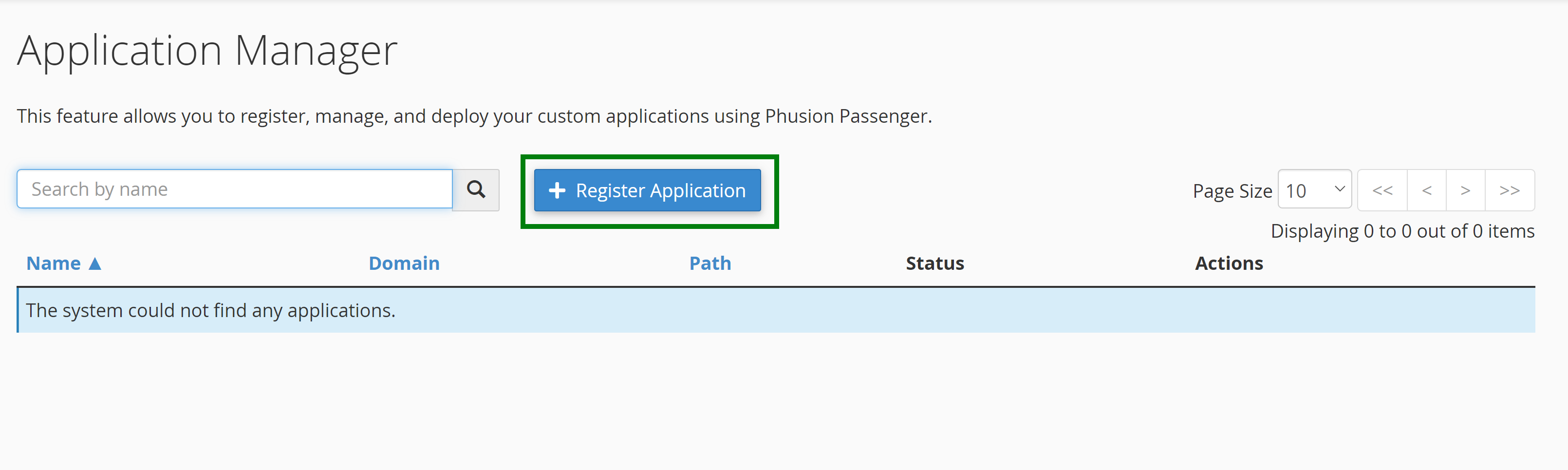 the register application button has a plus sign in front of the R