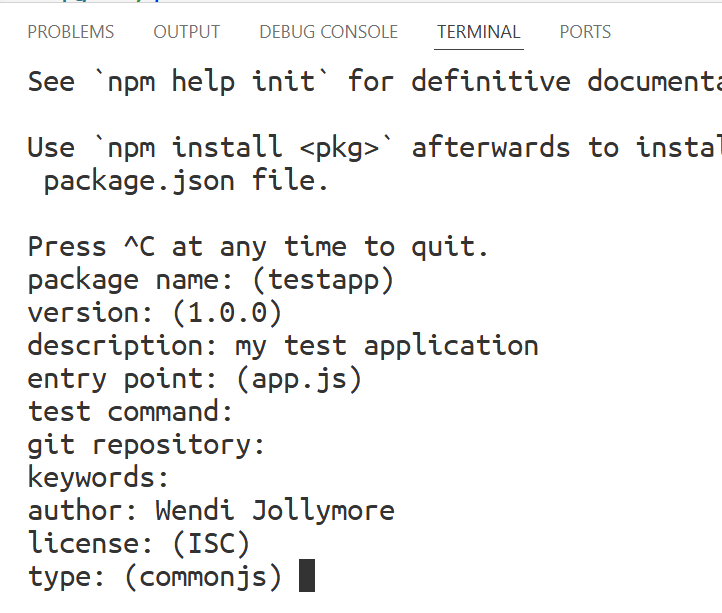 answering some of the questions when initializing the app